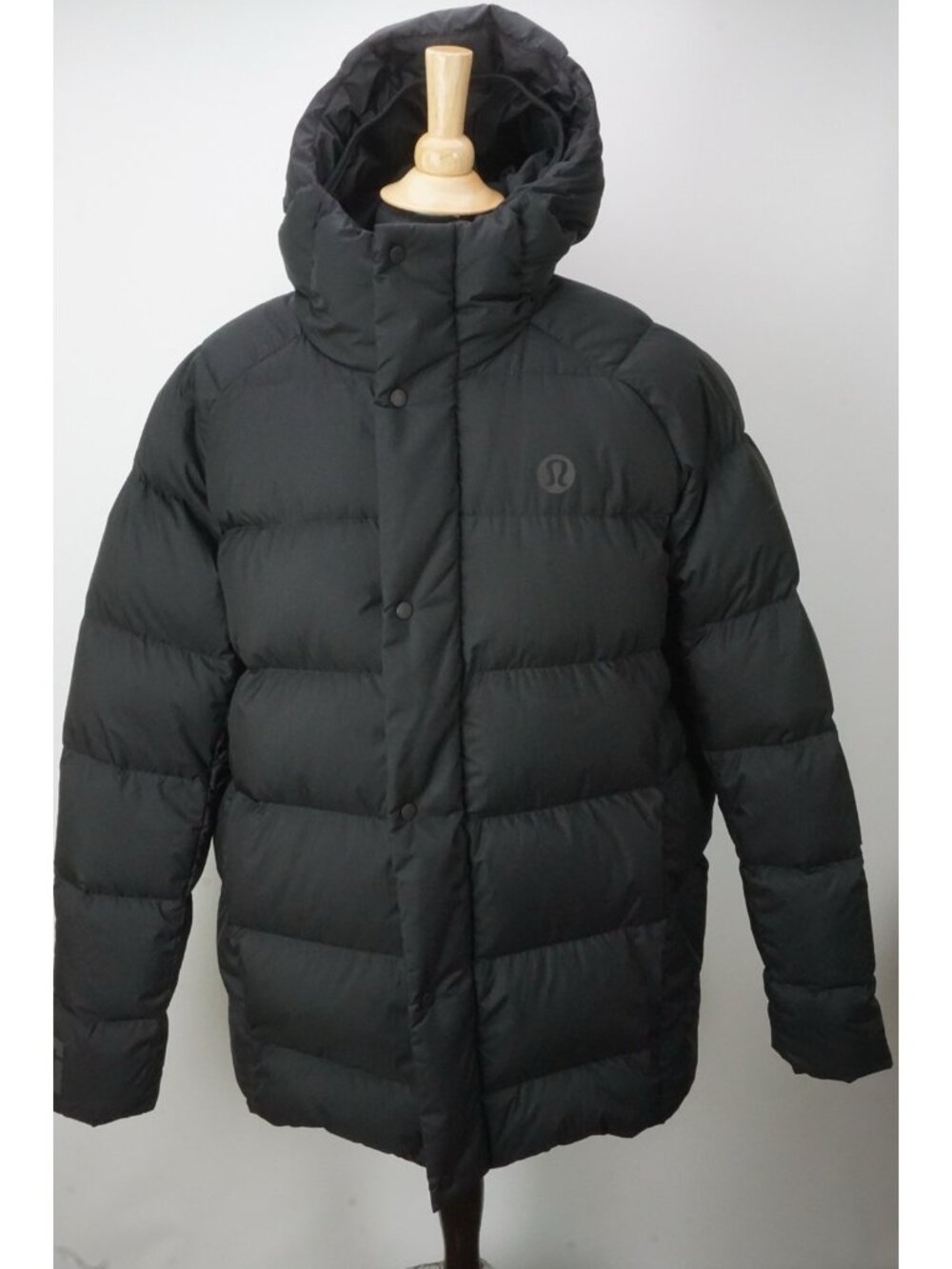 Lululemon Black Hooded Puffer Down Jacket Coat Sz XL